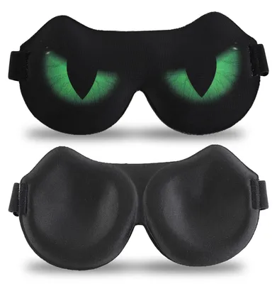 Produktbild von Schlafmaske für Kinder, Schlafmaske für Jungen, 3D-Schlafmaske mit verstellbarem Riemen für Seitenschläfer, Augenmaske