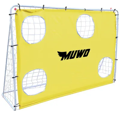 Produktbild von Einheitsgröße MW-379|MUWO Fußballtor mit Torwand 217 x 153 cm gelb