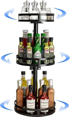 Produktbild von Famanu Gewürzregal Rotierendes Design - Rund, 3 Etagen