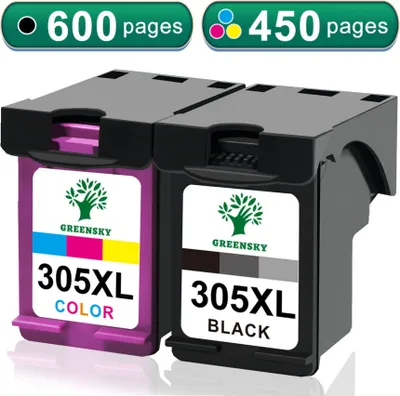 Produktbild von ✨305XL patronen kompatible für HP 305 für HP Envy 6010 6020 6032 Pro 6430 6432 DeskJet 2710 2720 Deskjet Plus 4110 4120 4130,📄1B=ca.600 1C=ca.450