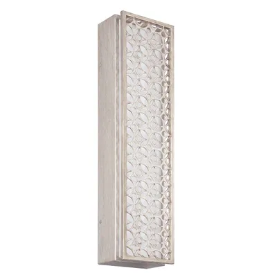 Image de Applique murale LED Kenney, argent chaud, 40 W, blanc chaud, 900 lm, métal, dimensions : 59,8 x 14,4 x 9,9 cm, IP20, Feiss