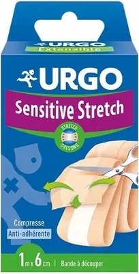 Zdjęcie produktu dla Urgo, Sensitive Stretch 1m x 6cm, 1 opakowanie