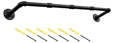 Immagine prodotto di Scaffale a parete robusto per abiti, 90 cm, capacità massima di 65 kg