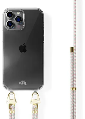 Produktbild von iPhone 14 Pro Max - Aqua Pink Transparent Cord Hülle