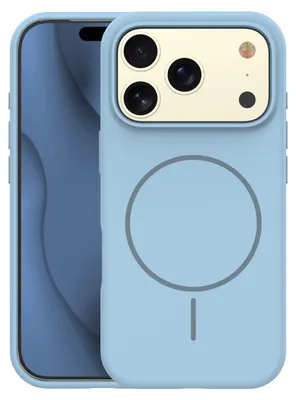 Zdjęcie produktu dla Nakładka Silicone Thin Mag Do Iphone 17 Pro 6,3" Jasnoniebieska