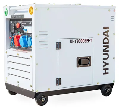 Produktbild von HYUNDAI Diesel Inverter Generator DHY9000SEi-T – 6,5 kW / 8,1 kVA Stromerzeuger mit E-START, ATS-Anschluss, 230V & 400V – Diesel Notstromaggregat