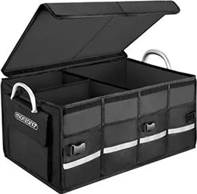 Zdjęcie produktu dla Organizer do bagażnika samochodowego z pokrywą, 68 l, wodoodporny, czarny
