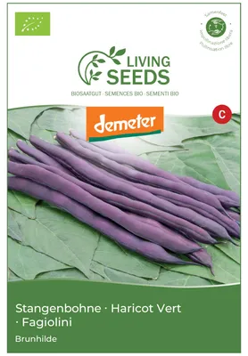 Produktbild von Stangenbohne Brunhilde 13.6g Saatgut von Living Seeds
