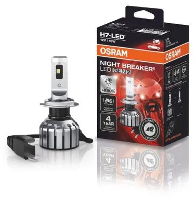H7 OSRAM LED NIGHT BREAKER GEN2 Scheinwerfer Lampen Birnen ZULASSUNG Motorrad – Produktansicht