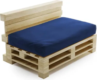 Image de Coussin Palette Déhoussable Imperméable Assise BANANAIR 120 x 80 cm Bleu