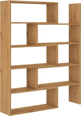 Produktbild von Masseno Buchregal LORIS für Wohnzimmer Büro oder Lesezimmer 72,5x24x138 cm, Eiche Artisan
