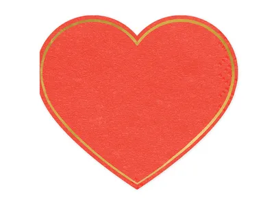 Produktbild von Herz-Servietten, rot, 14,3x12,5 cm (1 Packung / 20 Stück)