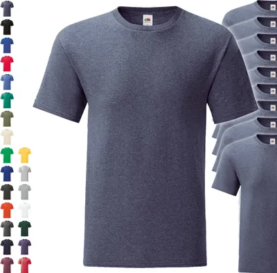Produktbild von 10er Pack Fruit of the Loom Iconic T, Farbe:schwarz, Größe:3XL