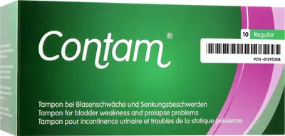 Obrázek produktu pro Contam tampony pro samoléčbu slabosti močového měchýře, 10 tamponů