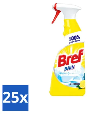 Produktbild von 25 x Bref Badreiniger Spray Anti-Kalk Zitrone 750 ml - Vorteilspackung - 25 Stücke