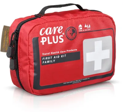 Produktbild von Care Plus Family, Reise-Erste-Hilfe-Set, Rot, Stoff, Reißverschluss, 210 mm, 50 mm