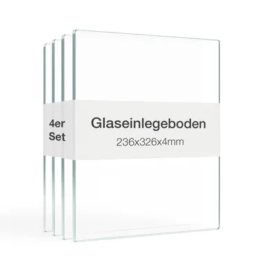 Produktbild von Glasböden 4-er Set - Erweiterungsset für Glasvitrine 1trg