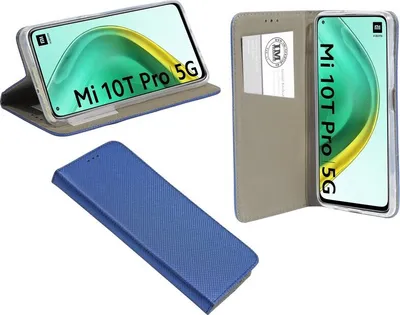 Produktbild von Buch Tasche "Smart" für XIAOMI Mi 10T PRO Handy Hülle Etui Brieftasche Schutzhülle mit Standfunktion, Kartenfach Blau