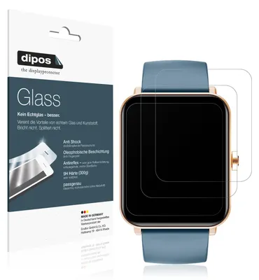 Zdjęcie produktu dla 2x folia ochronna do Huakua G50 Smartwatch matowa - folia antywstrząsowa 9H dipos Glass szkło plastikowe