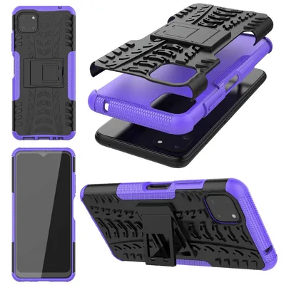 Image de Étui hybride pour Samsung Galaxy A22 5G, violet, pour l'extérieur, neuf