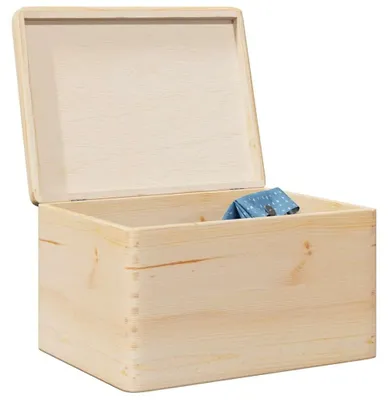 Image de Coffre de rangement en bois avec couvercle, pour divers objets