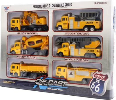 Produktbild von Metallautos Set 6 Stück - Robuste Spielzeugautos für Kinder - Buntes Fahrzeug Geschenkset