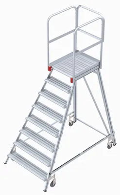 Produktbild von Euroline Premium 515 Mobile Podesttreppe einseitig 8 Stufen