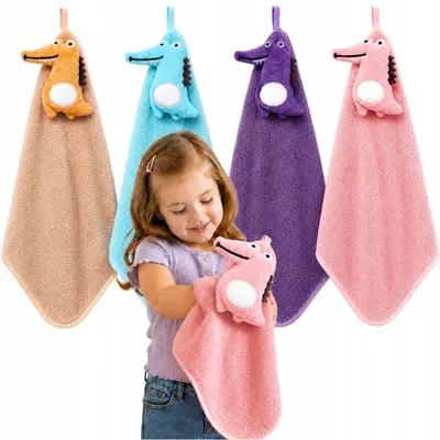 Imagen del producto de 4 toallas pequeñas para niños, para manos y cara, set para guardería, 30x30 cm