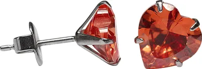 Produktbild von Ohrstecker mit Herz in verschiedenen Farben und Größen Größe - 6 mm Farbe - Orange