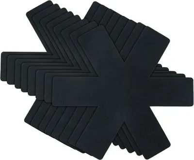 Immagine prodotto di Protezioni per piano cottura - Set di 8 pezzi - 26 cm - Vetroceramica - Resistenti al calore da 5 a 26 °C - Antiscivolo - Colore nero