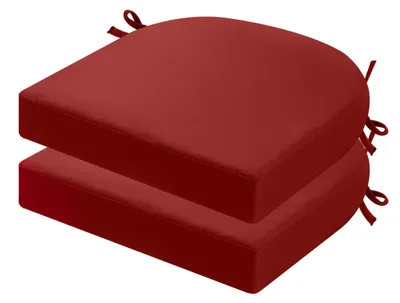 Image de Ensemble de 2 coussins de chaise de jardin imperméables 50 x 50 cm