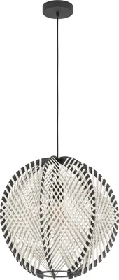 Produktbild von WAVERTON Hängeleuchte Hängelampe Pendellampe Pendelleuchte - H110 x Ø48 cm - schwarz - 1X40W exkl. - IP20