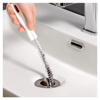 Produktbild von 2 Stück Abflussbürsten für Spülen, 45 cm, flexibel und universell einsetzbar