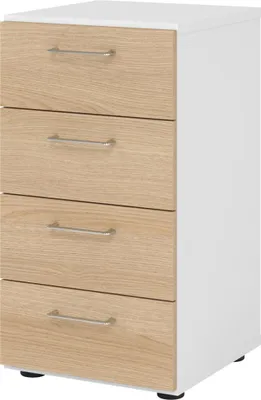 Produktbild von Hammerbacher Regal 2OH 4Schübe ws/Eiche 4032062308783