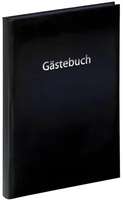 Produktbild von Pagna Gästebuch 19x26cm Prägung deutsch 128S schwarz