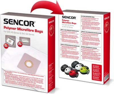 Produktbild von SENCOR Vrecko, 5ks v balení, 2 × mikrofilter, pre jednorázové použitie