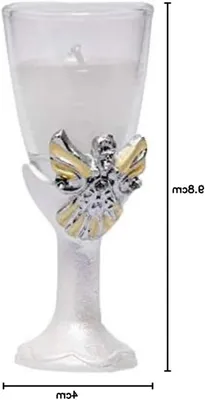 Productafbeelding van Stompkaarsen - Engelenkaarsen - Decoratie - Kunsthars met kristal - 16 stuks - Wit