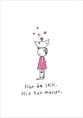 Produktbild von Postkarte Karindrawings "Nur da sein. Nix tun müssen."