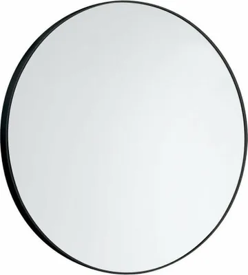 Obrázok produktu pre Okrúhle zrkadlo v plastovom ráme ø 60 cm, matná čierna