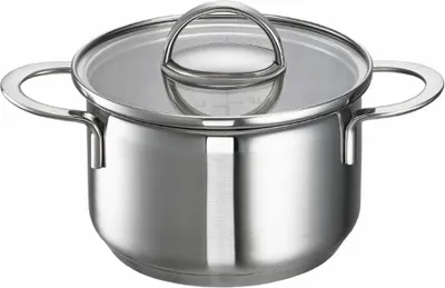 Imagen del producto de Schulte-Ufer Little Lilly, 64018-14, olla pequeña para carne, con tapa, acero inoxidable, 14 cm, apta para cocinas de inducción