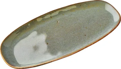 Image de Plat de service en céramique BASIC NATURE, 26,7 x 12 x 2,5 cm, gris, 1 pièce