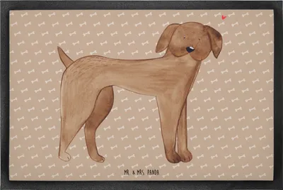 Produktbild von Mr. & Mrs. Panda abstreifer Hund Dogge 60 x 90 cm - Hundeglück - Geschenk, Schmutzfangmatte, Sauberlaufmatte, Deutsche, Schmutzmatte, Bodenvorleger, Hunde, Sprüche, Süß