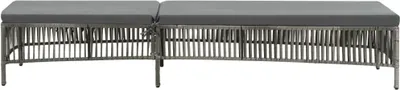 Immagine prodotto di Lettino prendisole con cuscino in poly rattan grigio
