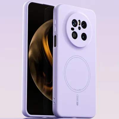 Obrázek produktu pro Magnetické pouzdro pro Huawei Mate 70, kompatibilní s MagSafe, tekutý silikon, nárazuvzdorné a odolné proti poškrábání Fialová