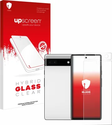 Produktbild von upscreen Schutzglas für Google Pixel 6a (Display+Kamera) Schutzfolie Panzer Folie Glas Display Schutz klar