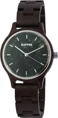 Produktbild von Raptor Damen Uhr Holz Armbanduhr dunkelbraun Holzuhr RA10209-004