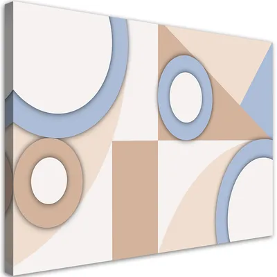 Produktbild von Leinwandbild Geometrische Formen, abstrakt 60x40 Feeby Beige bild für die wand bereit zum aufhängen