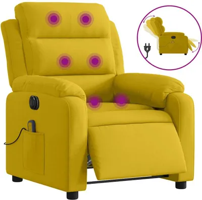 Obrázok produktu pre masážne kreslo vidaXL Electric Yellow Velvet