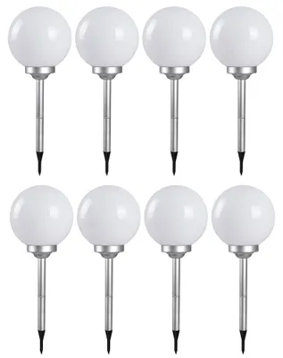 Produktbild von 8er Set LED Solar Steckleuchten, Kugelform, 30 cm, SOLAR
