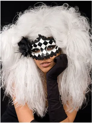 Produktbild von Weiße Venezia Barock Perücke für den Maskenball & Cosplay